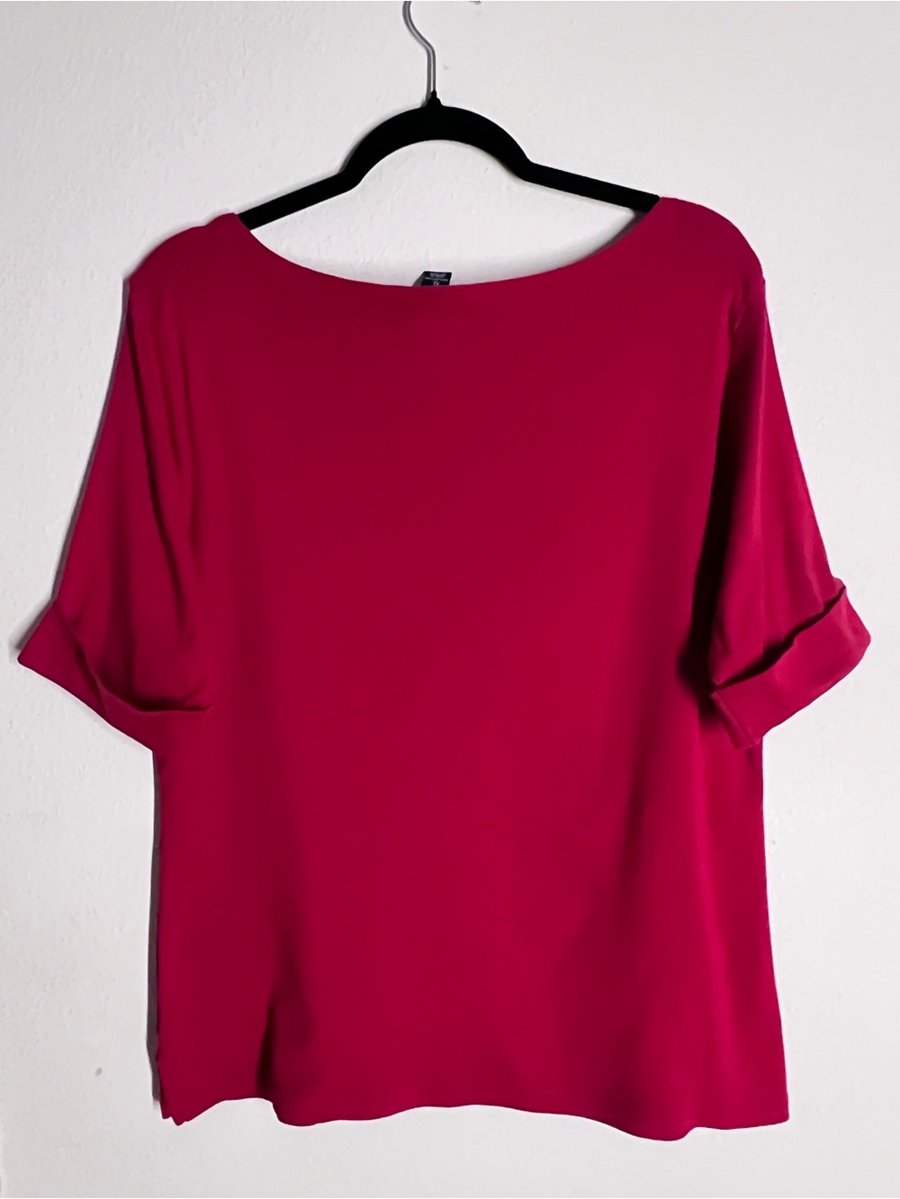 Karen Scott Red Cuffed Short Sleeve Top - Picture 3 of 4
